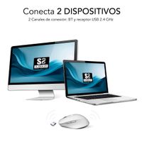 Miniatura 4 de RATON SUBBLIM CURVE ERGO BLANCO