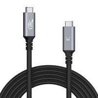 Miniatura 2 de EWENT CABLE USB4 Thunderbolt 3/4 ? 40Gbps ? 240W ? USB-C ? 1m