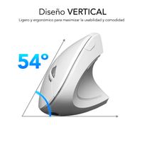 Miniatura 6 de RATON SUBBLIM VERTICAL ERGO DUAL BATERIA BLANCO
