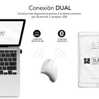Miniatura 8 de RATON SUBBLIM VERTICAL ERGO DUAL BATERIA BLANCO
