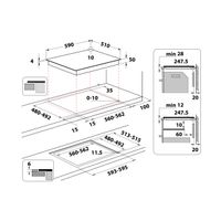 Miniatura 12 de VITROCERAMICA INDUCCION WHIRLPOOL WS Q1160 NE 3 ZONAS COCCION ANCHO 56.2 CM