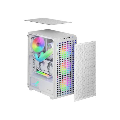 CAJA ATX SEMITORRE GAMING MARS GAMING MCMAGW BLANCAFRONTAL DOBLE REJILLA MAGNETICA LATERAL CRISTAL TEMPLADO 3x120mm RGB DOBLE CAMARA - Imagen 3 de 4 CAJA ATX SEMITORRE GAMING MARS GAMING MCMAGW BLANCAFRONTAL DOBLE REJILLA MAGNETICA LATERAL CRISTAL TEMPLADO 3x120mm RGB DOBLE CAMARA - Imagen 3 de 4