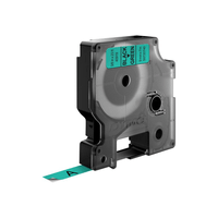 Miniatura 1 de CINTA ROTULADORA D1 9MMX7M NEGRO/VERDE DYMO S0720740