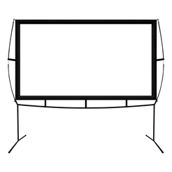 PANTALLA MURAL PORTATIL APPROX 120" 273x158 cm MARCO PLEGABLE DE HIERRO PROYECCION DE DOBLE CARA BOLSA DE TRANSPORTE