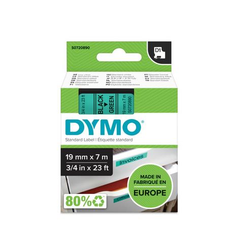 CINTA ROTULADORA D1 19MMX7M NEGRO/VERDE DYMO S0720890 - Imagen 3 de 12 CINTA ROTULADORA D1 19MMX7M NEGRO/VERDE DYMO S0720890 - Imagen 3 de 12