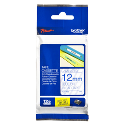 TZE-133 LAMINATED TAPE 12MM 8M BLUE ON CLE AR