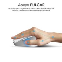 Miniatura 6 de RATON SUBBLIM VERTICAL COMFORT ERGO DUAL WHITE