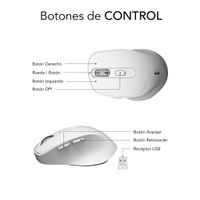 Miniatura 7 de RATON SUBBLIM VERTICAL COMFORT ERGO DUAL WHITE