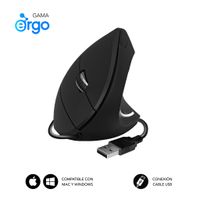 Miniatura 2 de RATON SUBBLIM VERTICAL ERGO WIRED BLACK