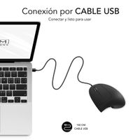 Miniatura 3 de RATON SUBBLIM VERTICAL ERGO WIRED BLACK