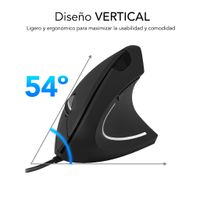 Miniatura 4 de RATON SUBBLIM VERTICAL ERGO WIRED BLACK