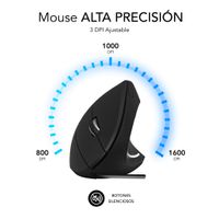 Miniatura 5 de RATON SUBBLIM VERTICAL ERGO WIRED BLACK