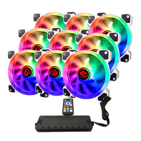 TALIUS IRIS SPECTRUM ARGB/CRONOS PACK 9 VENTILADORES 120MM + CENTRALITA COLOR BLANCO - Imagen 2 de 4 TALIUS IRIS SPECTRUM ARGB/CRONOS PACK 9 VENTILADORES 120MM + CENTRALITA COLOR BLANCO - Imagen 2 de 4