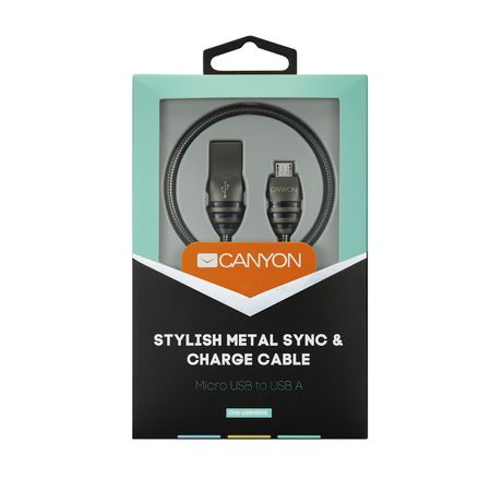 CANYON Cable micro USB 2.0 Alimentacion y datos 5V 1A cubierta metalica 1m CNS-USBM5DG - Imagen 5 de 5 CANYON Cable micro USB 2.0 Alimentacion y datos 5V 1A cubierta metalica 1m CNS-USBM5DG - Imagen 5 de 5