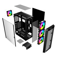 Miniatura 6 de Caja UNYKA  ATX Armor 3GEN USB Type C 3.1 RGB Negro