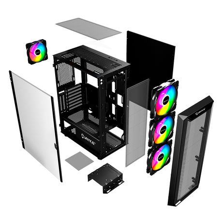 Caja UNYKA ATX Armor 3GEN USB Type C 3.1 RGB Negro - Imagen 6 de 7 Caja UNYKA ATX Armor 3GEN USB Type C 3.1 RGB Negro - Imagen 6 de 7