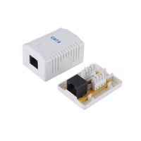 Miniatura 3 de ROSETA DE SUPERFICIE CATEGORIA 6 1 HEMBRA RJ45 COLOR BLANCO