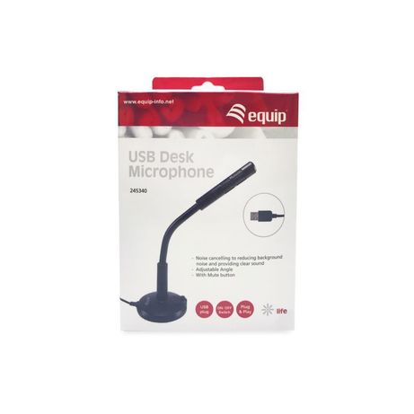 MICROFONO SOBREMESA EQUIP LIFE ONMIDIRECCIONAL USB BRAZO FLEXIBLE BOTON MUTE - Imagen 5 de 5 MICROFONO SOBREMESA EQUIP LIFE ONMIDIRECCIONAL USB BRAZO FLEXIBLE BOTON MUTE - Imagen 5 de 5