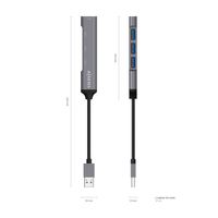 Miniatura 5 de AISENS Hub USB 3.0 Aluminio, Tipo A/M - 4x Tipo A/H, Gris, 10cm