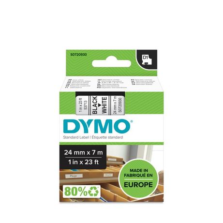 CINTA ROTULADORA D1 24MMX7M NEGRO/BLANCO DYMO S0720930 - Imagen 3 de 12 CINTA ROTULADORA D1 24MMX7M NEGRO/BLANCO DYMO S0720930 - Imagen 3 de 12