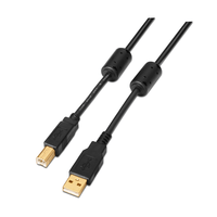 Miniatura 1 de CABLE AISENS USB TIPO-A MACHO A USB TIPO-B MACHO IMPRESORA FERRITA DOBLE APANTALLADO 5M NEGRO A101-0011