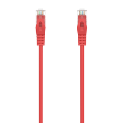 AISENS Cable de Red Latiguillo RJ45 LSZH Cat.6A 500 Mhz UTP AWG24, Rojo, 3.0M