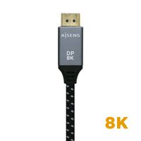 Miniatura 4 de Aisens Cable Displayport V1.4 8k 60hz macho a macho 1.5m gris negro