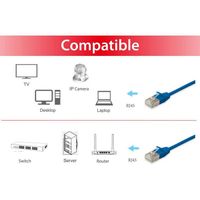 Miniatura 4 de LATIGUILLO SLIM APANTALLADO S/FTP CATEGORIA 6A LIBRE DE HALOGENOS 10G COLOR AZUL 3M EQUIP 606136
