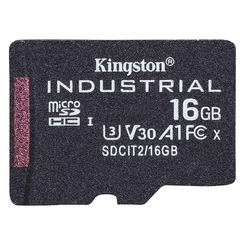 KINGSTON 16GB MICROSDHC INDUSTRIAL C10 A1 PSLC CARD SINGLE PACK W/O ADAPTER