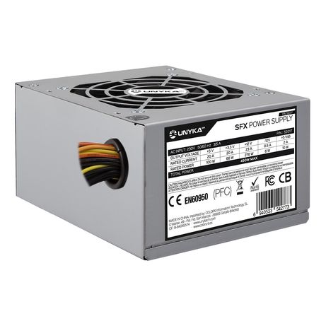 Fuente Alimentación 450W UNYKA SFX 450W Non-Modular Silver - Imagen 5 de 5 Fuente Alimentación 450W UNYKA SFX 450W Non-Modular Silver - Imagen 5 de 5