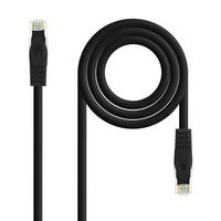 Miniatura 1 de NANOCABLE CABLE RED LATIGUILLO RJ45 LSZH CAT.6A UTP AWG24, NEGRO, 25 CM
