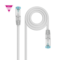 LATIGUILLO/CABLE RED NANO CABLE CAT.7 RJ45 LSZH SFTP PIMF AWG26 50CM BLANCO