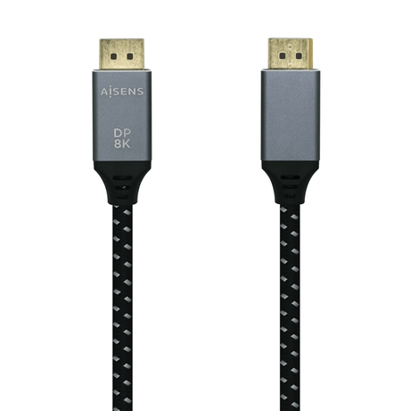 Aisens Cable Displayport V1.4 8k 60hz macho a macho 2m gris negro - Imagen 1 de 6 Aisens Cable Displayport V1.4 8k 60hz macho a macho 2m gris negro - Imagen 1 de 6