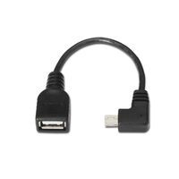 Miniatura 3 de CABLE AISENS MINI USB B MACHO A USB A HEMBRA OTG 15CM NEGRO A101-0034