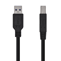 Miniatura 1 de AISENS Cable USB 3.0 Impresora Tipo A/M-B/M, Negro, 3.0m