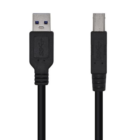AISENS Cable USB 3.0 Impresora Tipo A/M-B/M, Negro, 3.0m - Imagen 2 de 4 AISENS Cable USB 3.0 Impresora Tipo A/M-B/M, Negro, 3.0m - Imagen 2 de 4