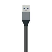 Miniatura 4 de AISENS Hub USB3.0 Aluminio, Tipo A/M - 4x Tipo A/H, Negro, 30 cm