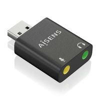 Miniatura 3 de CONVERSOR AISENS USB-A A AUDIO 48KHZ USB-A/M-2XJACK 3.5/H NEGRO