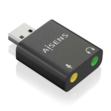 CONVERSOR AISENS USB-A A AUDIO 48KHZ USB-A/M-2XJACK 3.5/H NEGRO - Imagen 3 de 5 CONVERSOR AISENS USB-A A AUDIO 48KHZ USB-A/M-2XJACK 3.5/H NEGRO - Imagen 3 de 5