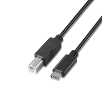 Miniatura 1 de Aisens Cable Usb 2.0 Impresora 3A Tipo Usb-C/M-B/M Negro 1M