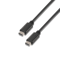 Miniatura 1 de Aisens Cable Usb 2.0 3A Tipo Usb-C/M-Usb-C/M Negro 0,5M