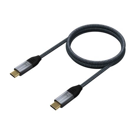 AISENS Cable USB 2.0 Aluminio 5A 100W E-Mark, USB-C/M-USB-C/M, Gris, 1.0M - Imagen 3 de 4 AISENS Cable USB 2.0 Aluminio 5A 100W E-Mark, USB-C/M-USB-C/M, Gris, 1.0M - Imagen 3 de 4