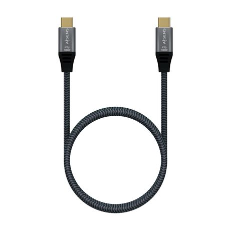 AISENS Cable USB 2.0 Aluminio 5A 100W E-Mark, USB-C/M-USB-C/M, Gris, 2.0M - Imagen 4 de 4 AISENS Cable USB 2.0 Aluminio 5A 100W E-Mark, USB-C/M-USB-C/M, Gris, 2.0M - Imagen 4 de 4