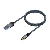 Miniatura 2 de AISENS Cable USB 3.1 Gen2 Aluminio 10Gbps 3A, Tipo USB-C/M-A/M, Gris, 2.0M