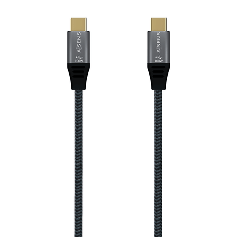 AISENS Cable USB 3.2 Gen2X2 Aluminio 20Gbps 5A 100W E-Mark, Tipo USB-C/M-USB-C/M, Gris, 2.0M - Imagen 1 de 4 AISENS Cable USB 3.2 Gen2X2 Aluminio 20Gbps 5A 100W E-Mark, Tipo USB-C/M-USB-C/M, Gris, 2.0M - Imagen 1 de 4