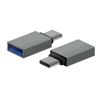 Miniatura 1 de AISENS Mini Adaptador Aluminio USB 3.2 Gen1 3A, Tipo USB-C/M-A/H, Gris