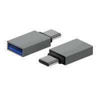 Miniatura 2 de AISENS Mini Adaptador Aluminio USB 3.2 Gen1 3A, Tipo USB-C/M-A/H, Gris