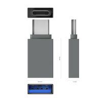 Miniatura 4 de AISENS Mini Adaptador Aluminio USB 3.2 Gen1 3A, Tipo USB-C/M-A/H, Gris