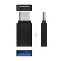 Miniatura 4 de AISENS Mini Adaptador Aluminio USB 3.2 Gen1 3A, Tipo USB-C/M-A/H, Negro