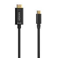 Miniatura 1 de AISENS Cable Conversor USB-C A HDMI 4K@30Hz, USB-C/M-HDMI/M, Negro, 0.8M